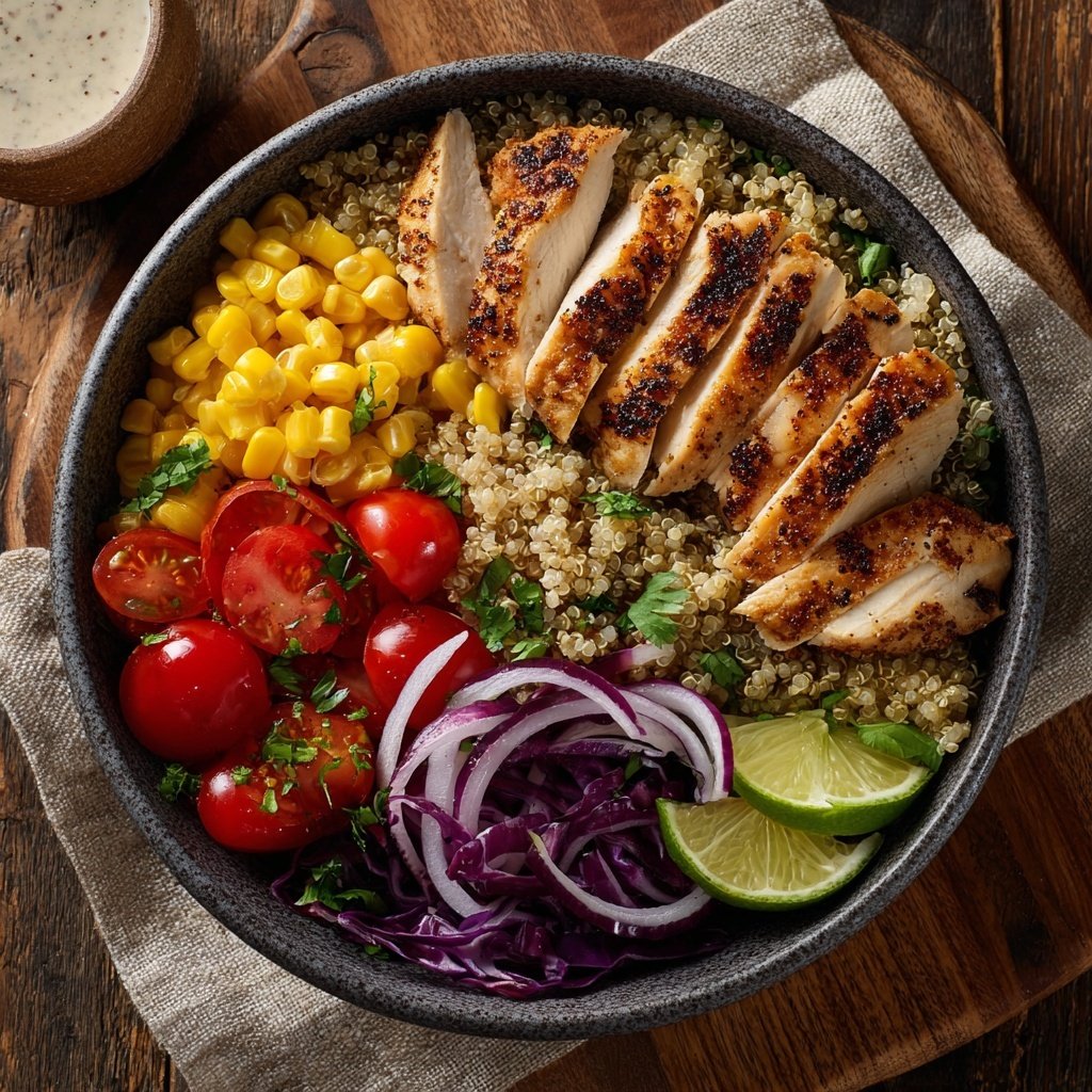 Healthy Chicken And Quinoa Bowl