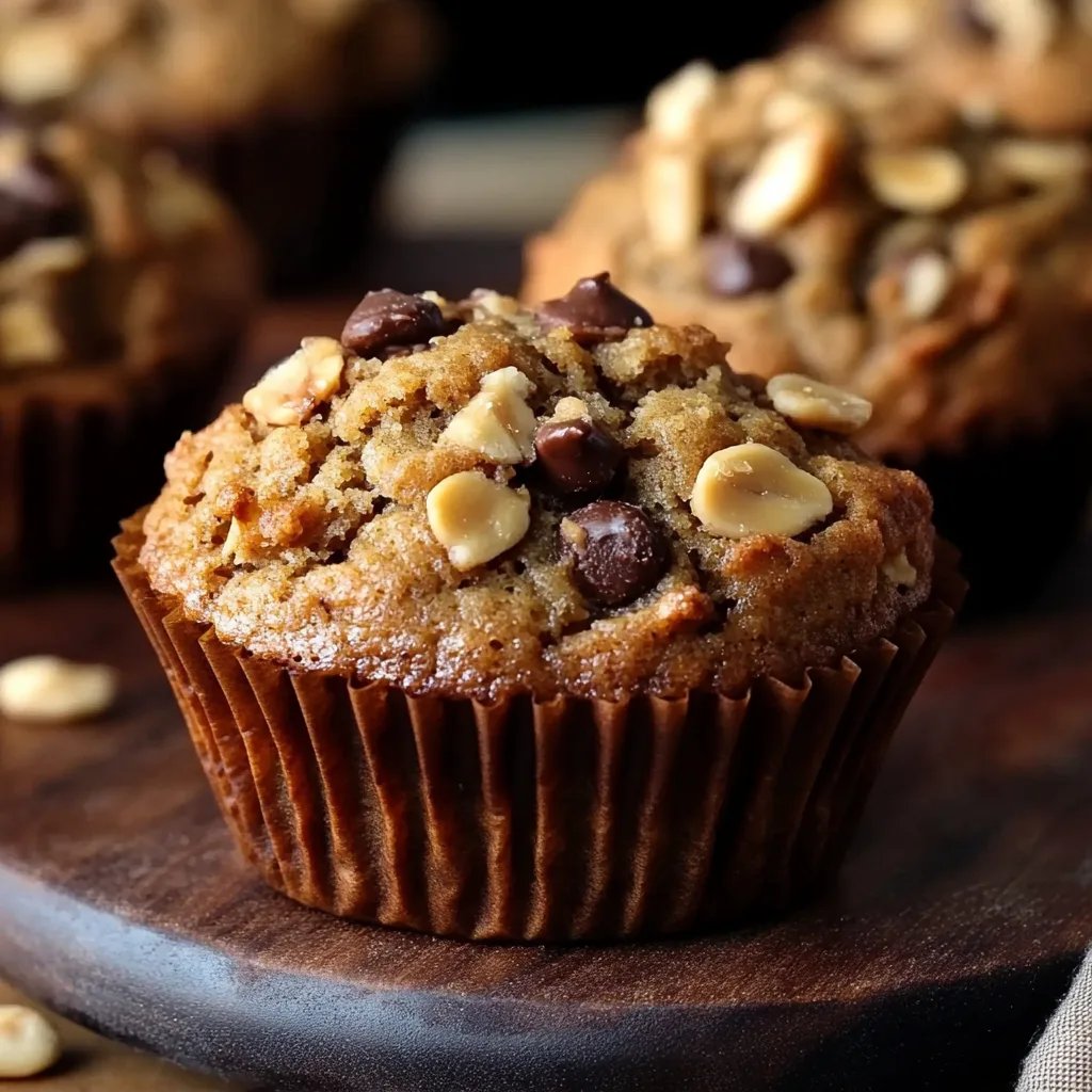 Healthy Peanut Butter Banana Muffins (gluten free & dairy free)