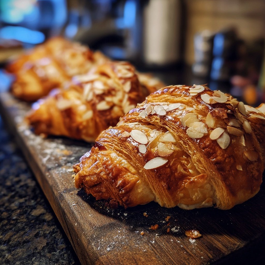 Buttery Almond Filled Croissants