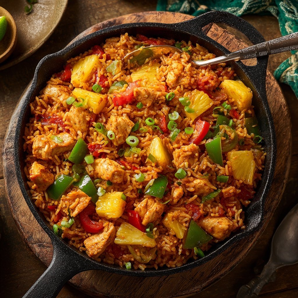 Pineapple Chicken Rice Skillet