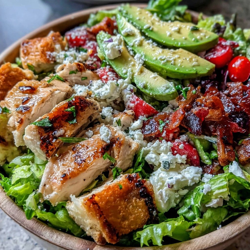 Healthy Chicken And Avocado Salad Bowl