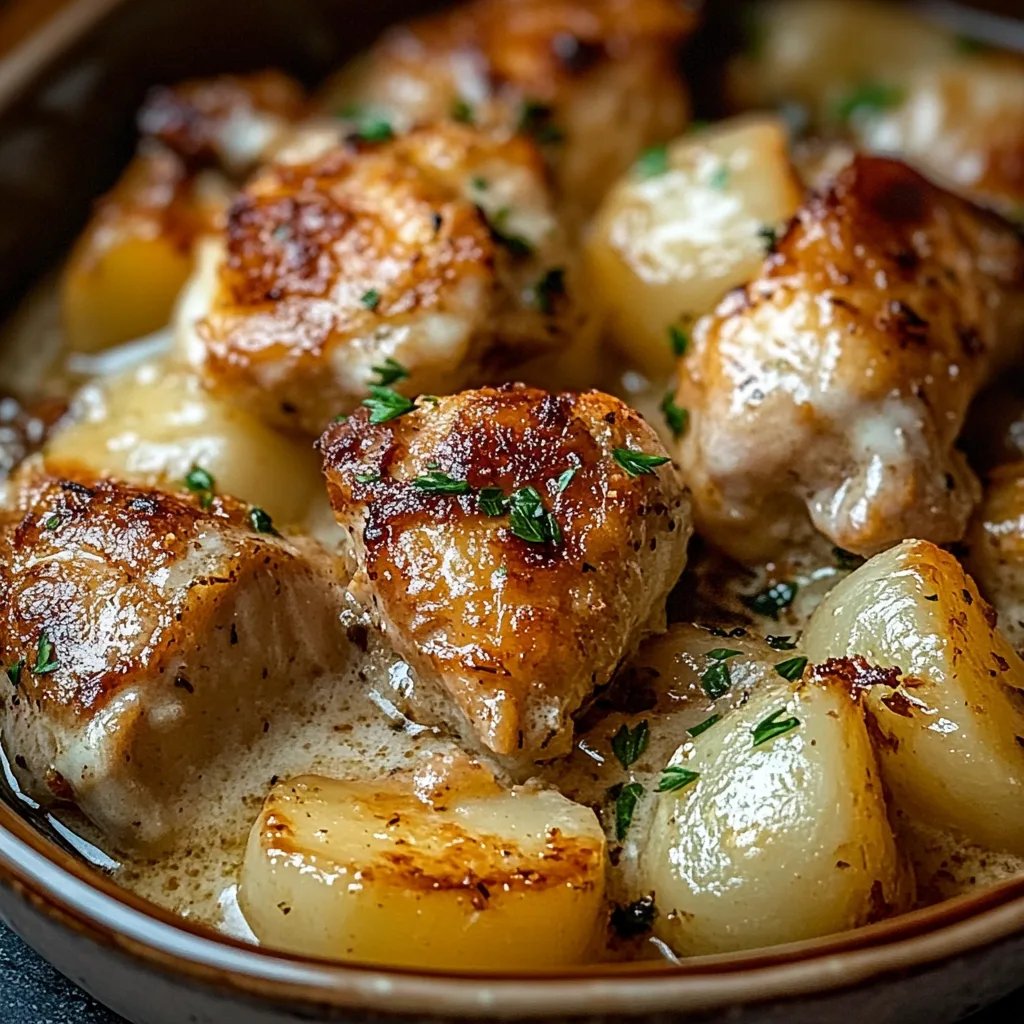 Garlic Parmesan Crockpot Chicken and Potatoes
