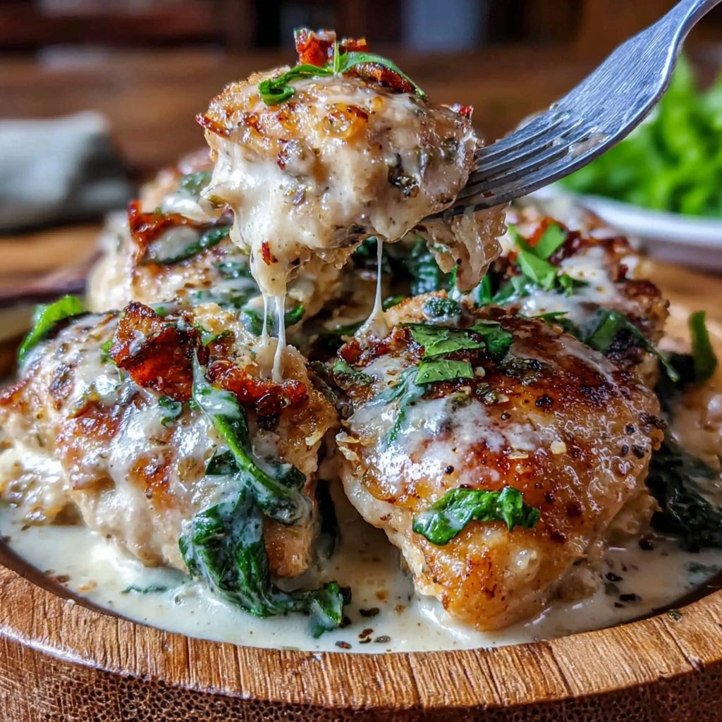 Creamy Lemon Garlic Chicken With Spinach