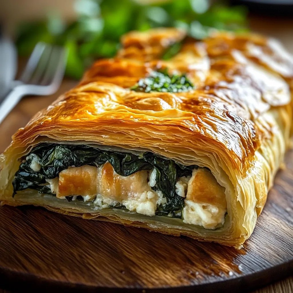 Elegant Spinach and Cheese Salmon Wellington