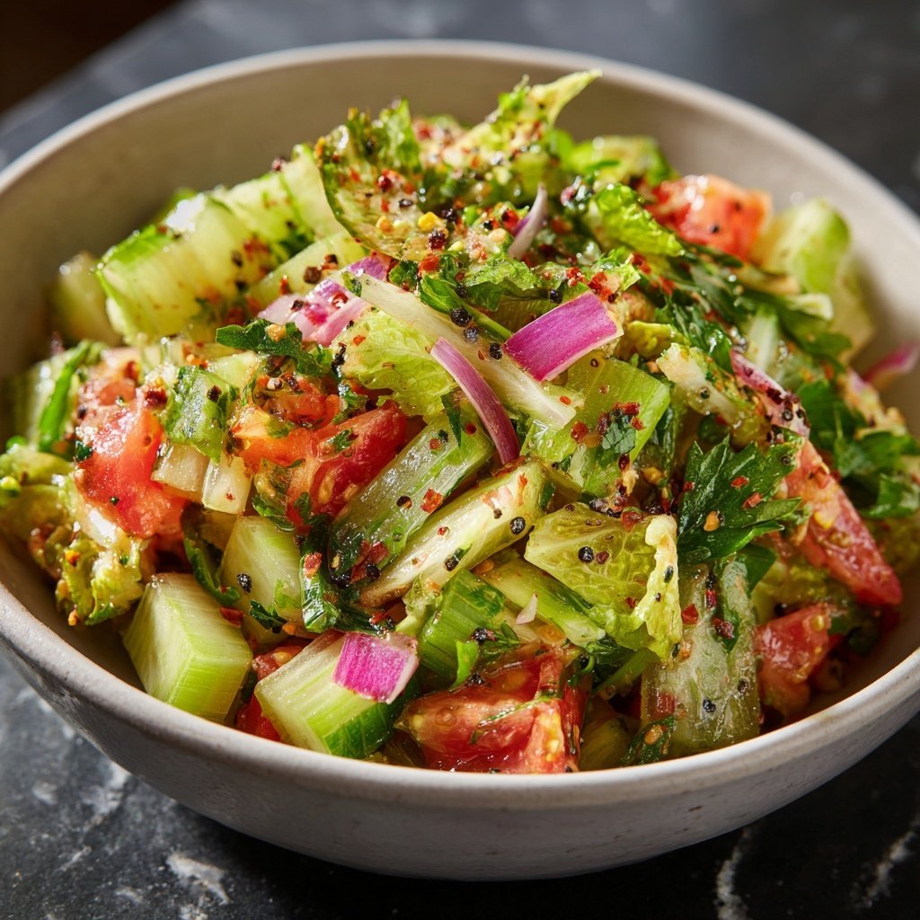 Crunchy Celery Salad With Lemon Dressing