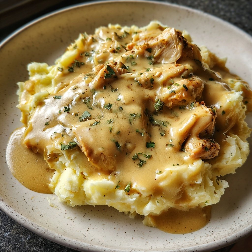 Comfort Food Creamy Chicken and Mashed Potatoes